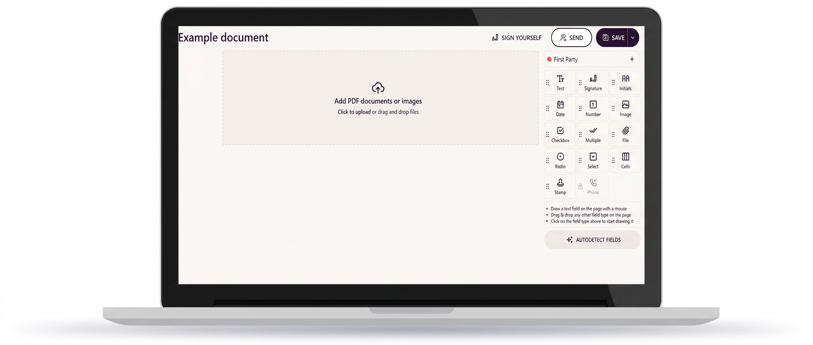 Digital Document Signing interface preview