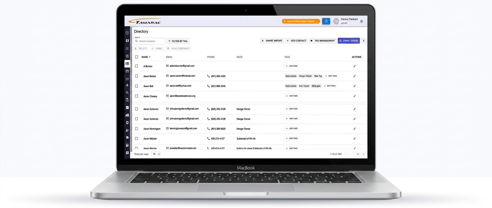 Directory & CRM interface preview