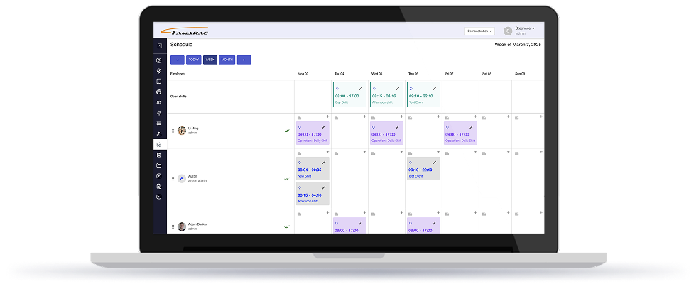 Employee Scheduling interface preview