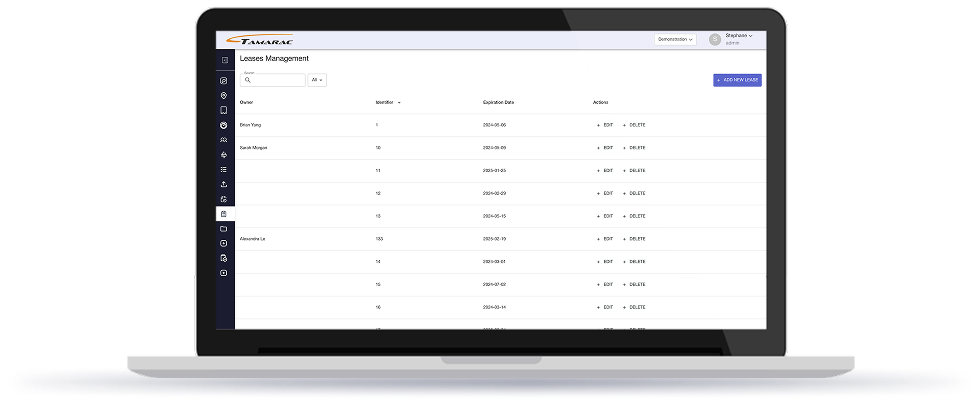 Lease Management interface preview