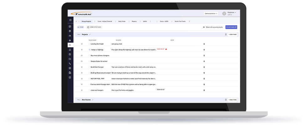 Task Management interface preview